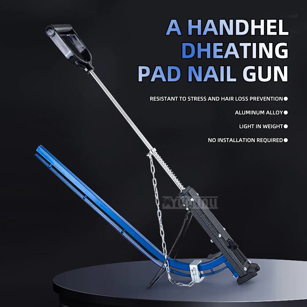 Handheld Floor Heating Staple Gun, 20-Strip Nail Aluminum Water Floor Heating Clipper, Strip Nail Coil Pipe Tool