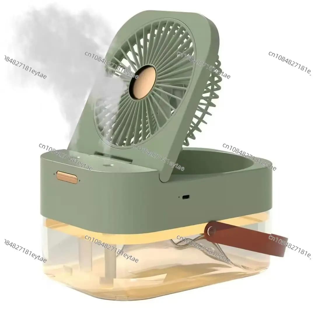 Desktop USB Cooling Fan with Dual Mist Spray Timer Remote Control Quiet Personal Humidifier for Home Office