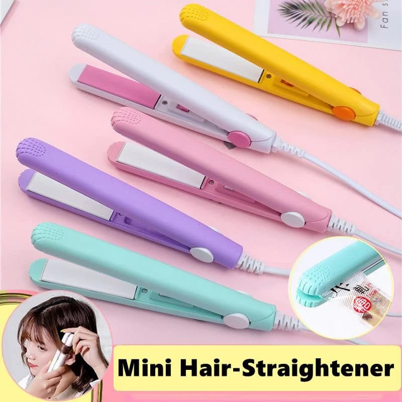Mini Piastra per Capelli in Ceramica 2 in 1 con Funzione Arricciacapelli e Controllo Termostatico