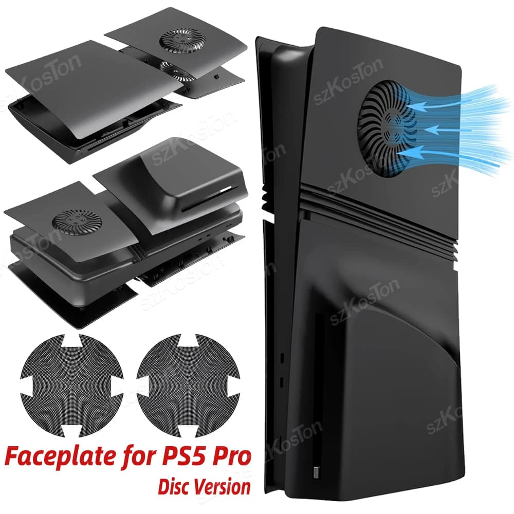 Piastra frontale di ricambio per console PS5 Pro versione disco Piastre di copertura con sfiato di raffreddamento per accessori da gioco Playstation 5 Pro