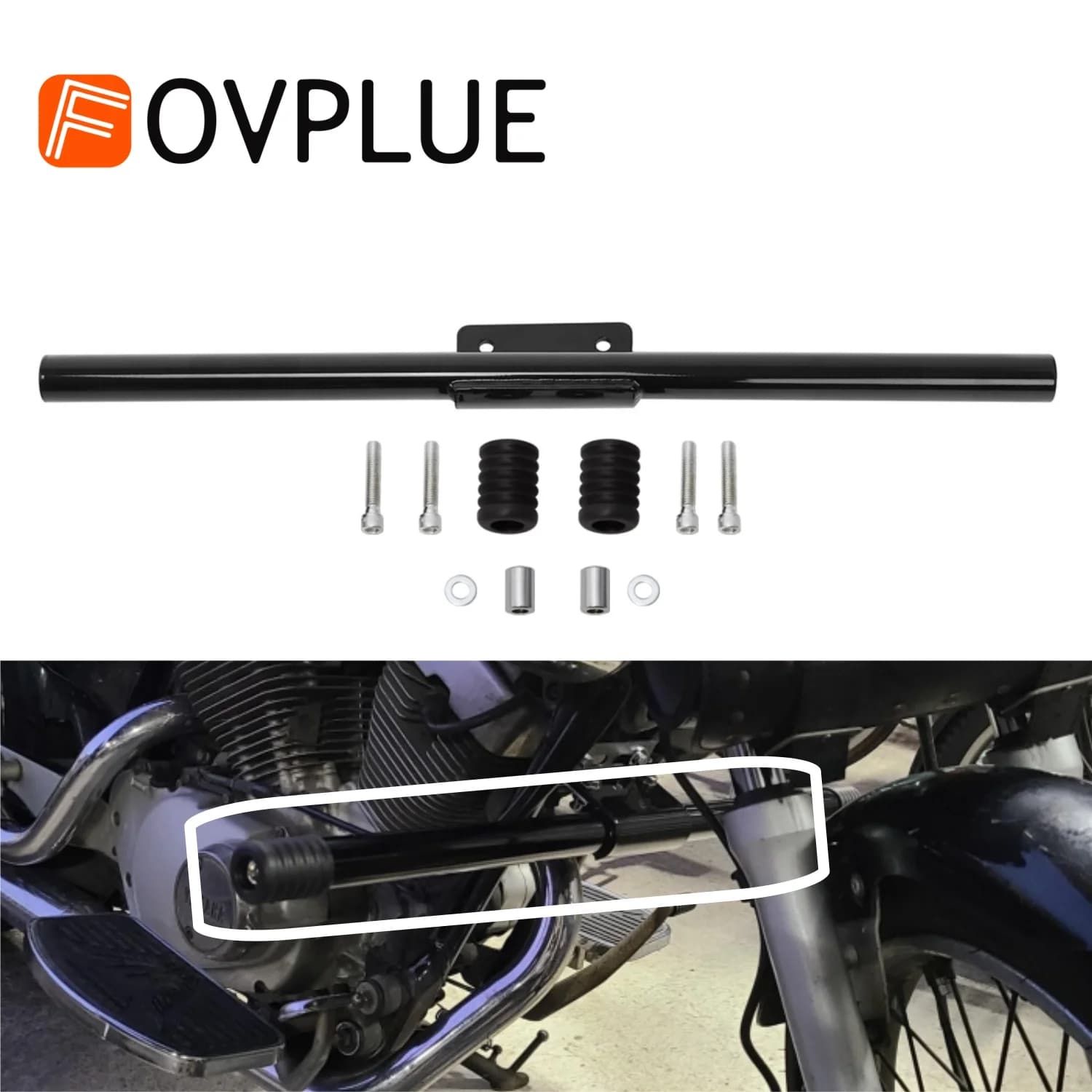 Moto Nero Autostrada Anteriore Motore Guard Crash Bar Protector per Harley Dyna Low Rider S ST Modelli con Controllo Centrale 2022-2023