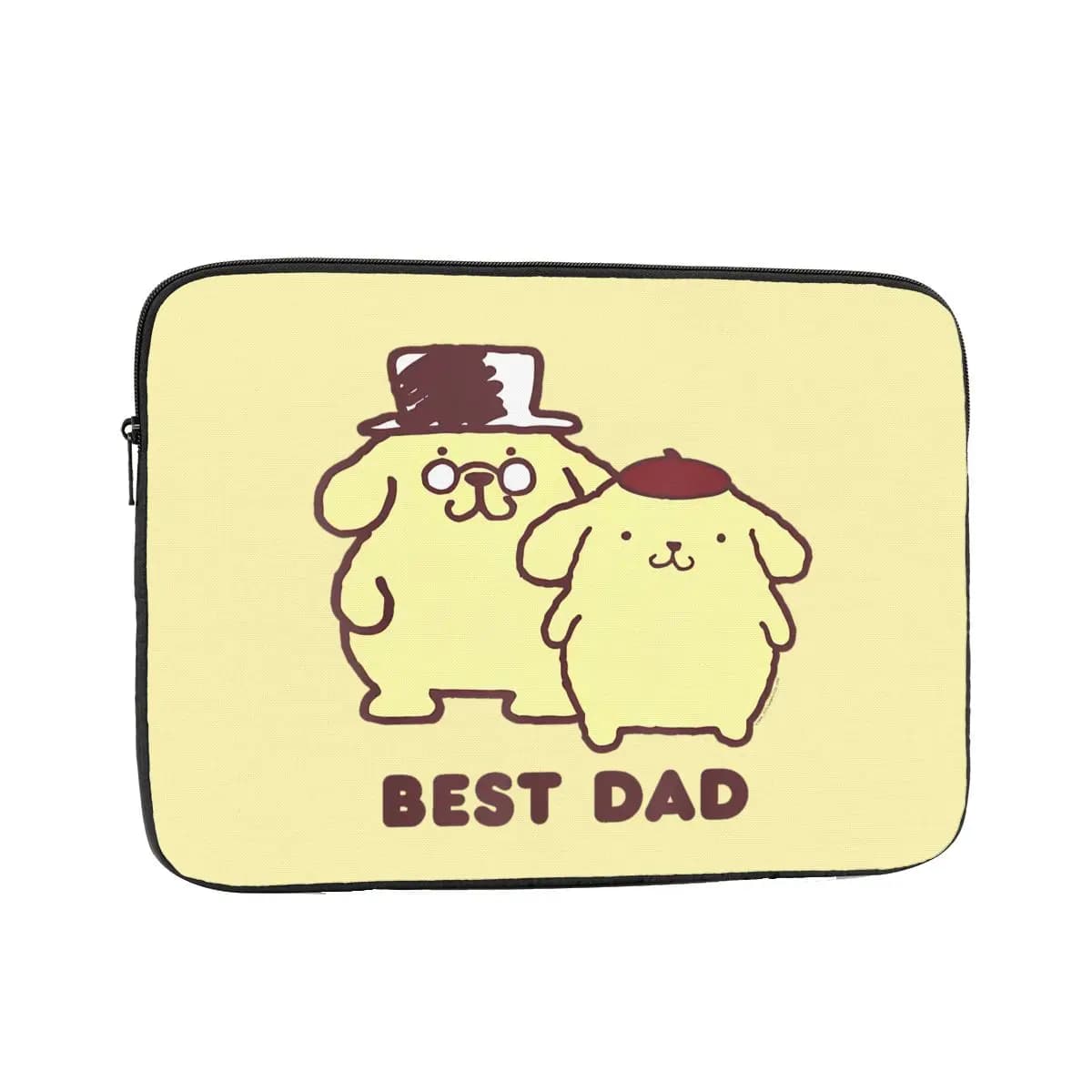 Pompompurin Best Dad Borsa per laptop con custodia protettiva da 10 12 13 15 17 pollici Borsa per notebook con custodia antiurto per computer con custodia protettiva per computer da 10 12 13 15 17 pollici