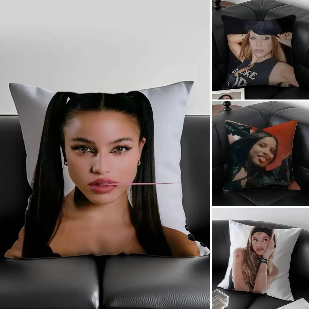 Singer E-Emilia M-Mernes Pillow Case Skin-Friendly And Comfortable Fabric Pillowcase Lnvisible Lilky Zipper