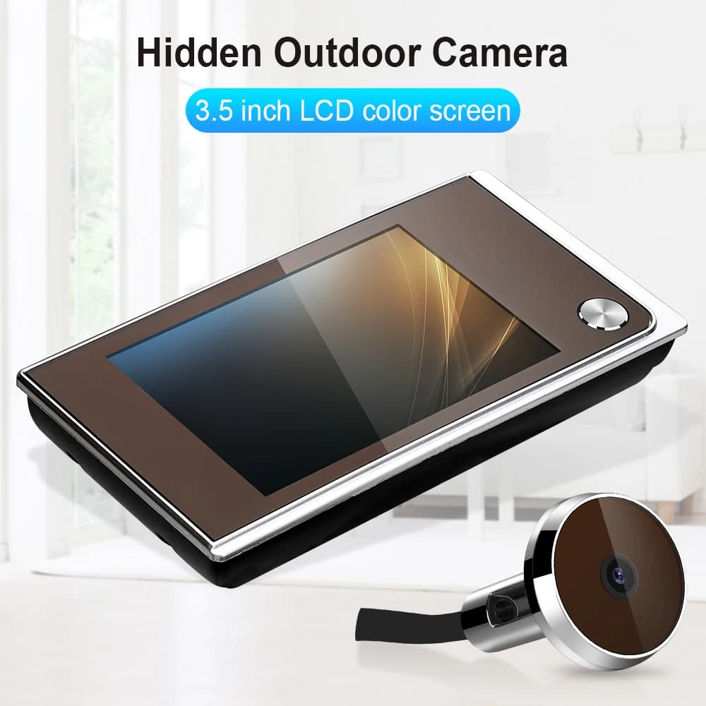 3.5 pollici Video digitale spioncino LCD 120 gradi spioncino visualizzatore foto monitoraggio visivo elettronico Cat Eye Camera campanello fotocamera