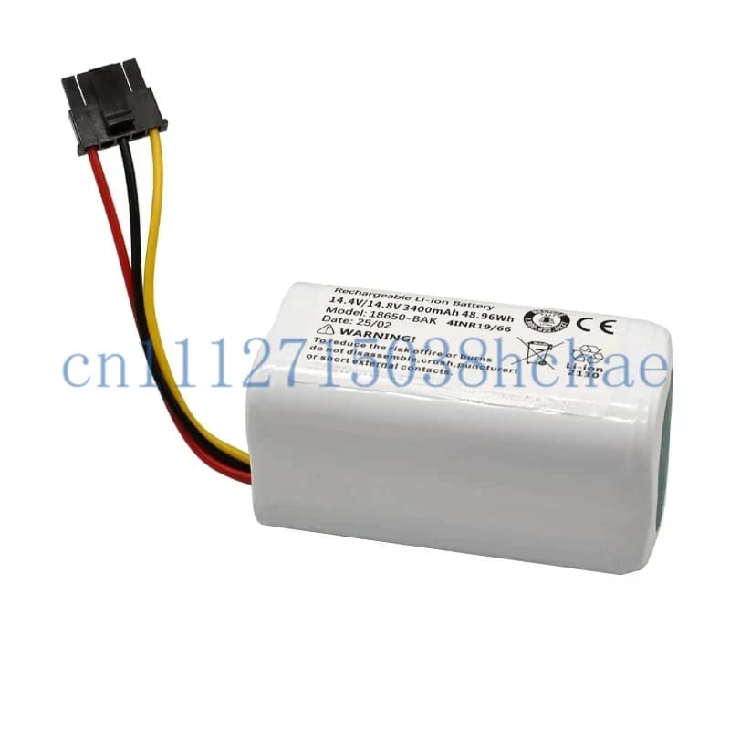 14.4V Rechargeable Li-ion Battery Pack for Xiaomi Robot Vacuum Mop 2 Lite MJSTL 3400mAh