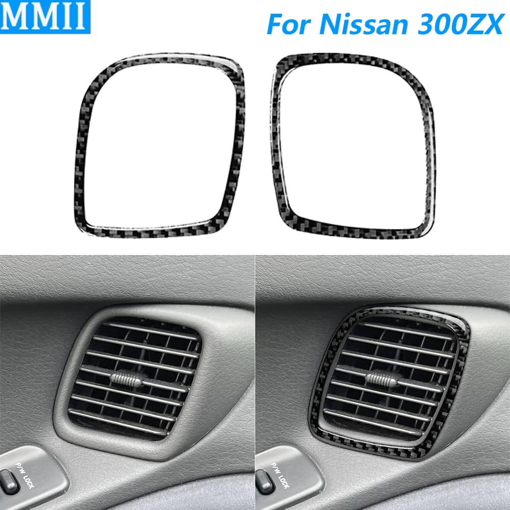 Per Nissan 300ZX Z32 1989-1997, Copertura Decorativa in Fibra di Carbonio per Pannello di Ventilazione Interna, Accessori Auto, Adesivo Decorativo