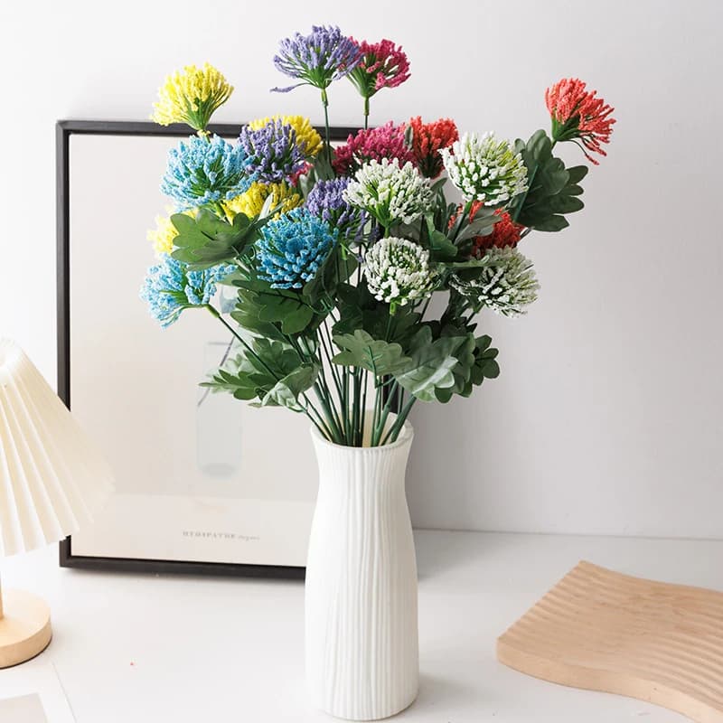 Bouquet di Fiori Artificiali in Schiuma a Forma di Semi di Miglio, Gypsophila Stile Foresta, Fiori Artificiali Decorativi Fai-da-Te, Decorazioni per Casa e Matrimoni