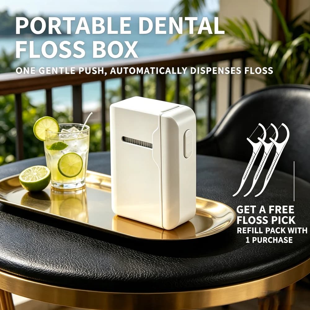 Interdental Wire with Automatic Portable Box, 80 Pieces, for Adult Oral Hygiene, Daily Use at Home and Travel