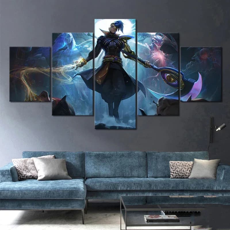 Tela senza cornice 5 pezzi Odyssey Kayn LOL Gioco Modern Wall Art HD Poster Home Decor Immagini Soggiorno Decorazione Dipinti