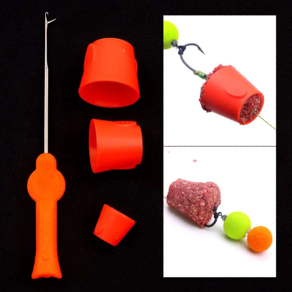 1 pcs Fishing Tool Carp Exhaust Boilie Mold With Esca Needle Tool For Method Feeder Hair Rig Wear Fishing Accessories Equipment