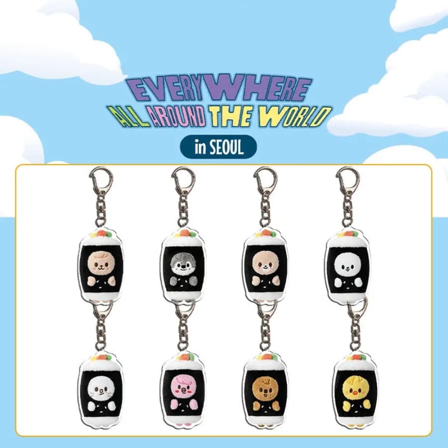Portachiavi SKZOO KPOP STAY Kawaii - Edizione Globale Pop-Up SEOUL Portachiavi con personaggi anime. Regalo per fan, regalo per coppia