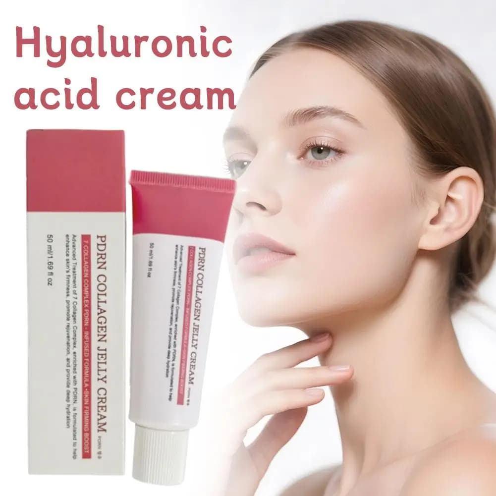 Korean Gelatin Cream PDRN 7 Collagen Complex 50ml – Infused with Hyaluronic Acid, Anti-wrinkles, Rassodante, Volumizing, Deep Hydration