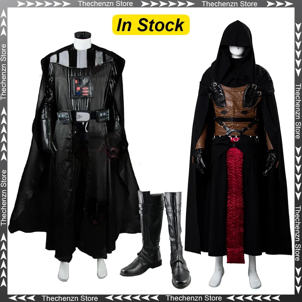 Vestito operato Revan Vader Cosplay per uomo Film Spazio Battaglia Darth Costume Uomo Maschio Halloween Gioco di ruolo Fantasia Abiti da festa