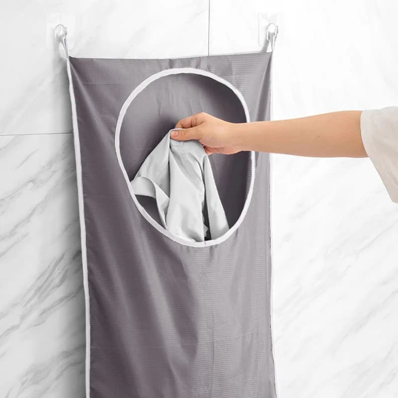 Suspended Toiletry Bag, Foldable Organizer, Wall Mounted Clothes Storage Bag, Bathroom Accessories