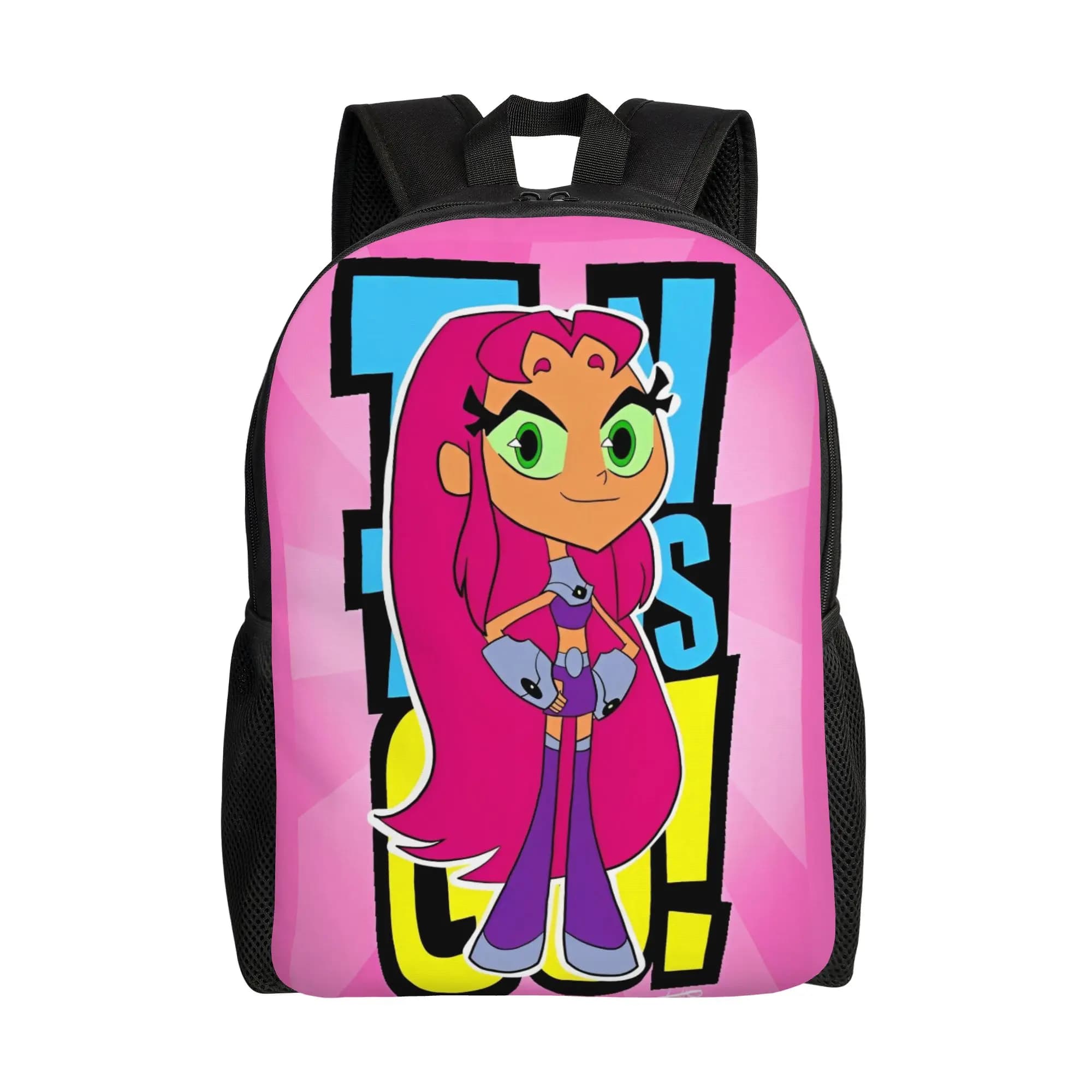 Zaino Teen Titans Go Cartoon per uomo e donna, borsa a tracolla leggera per computer portatile, per lavoro, scuola superiore, alla moda