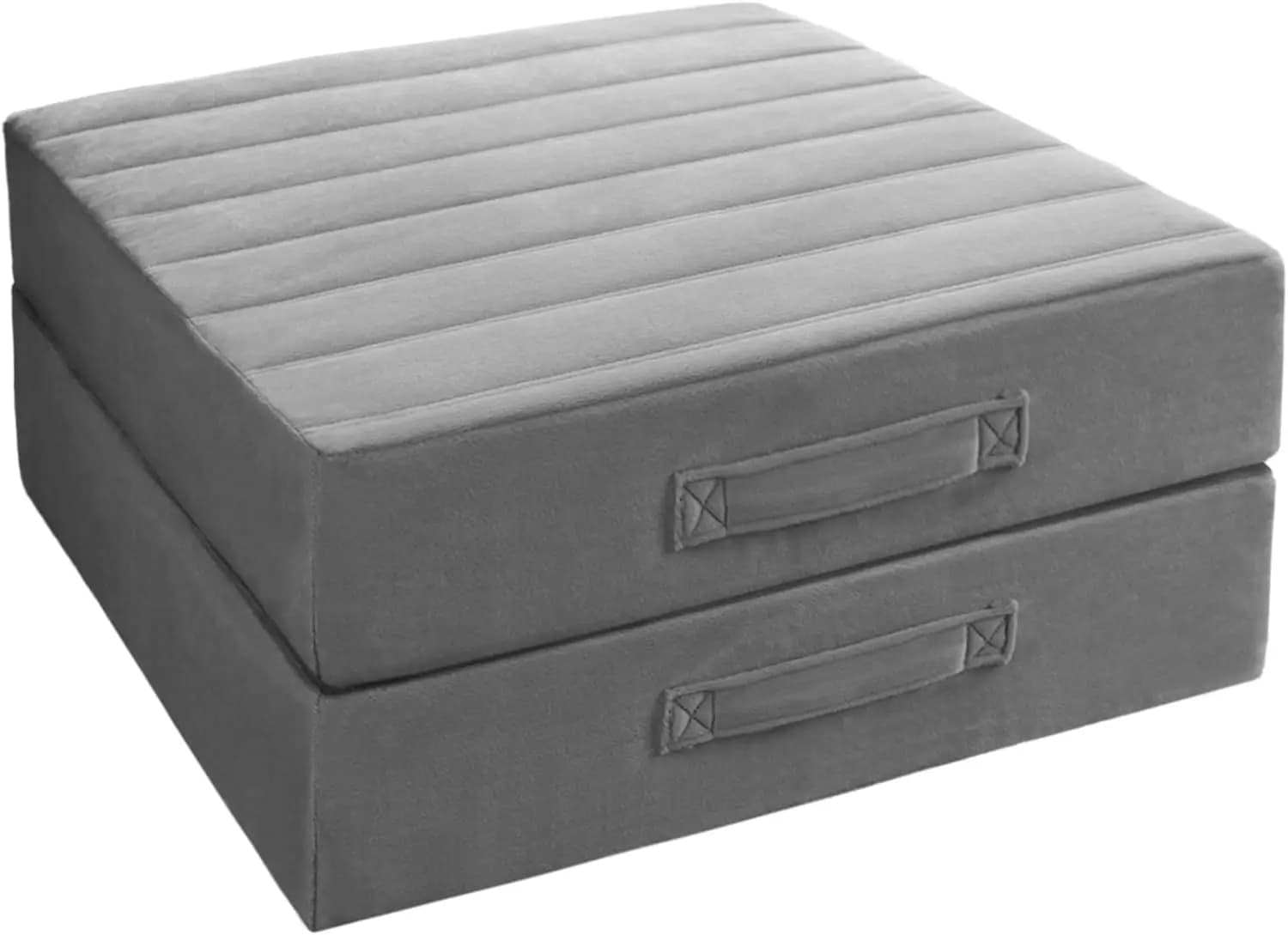 Thick Replacement Couch Cushions 2 Sets with Washable Covers for Sofa Chair Meditation 24x24x5 Inch High Density Foam Grey