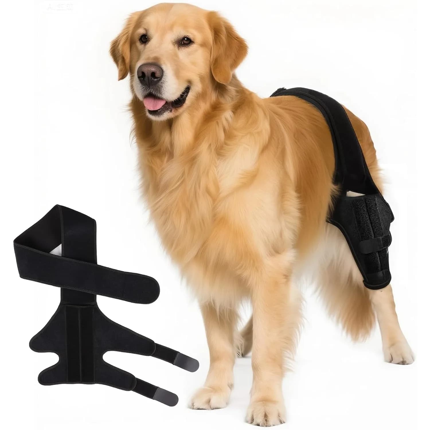 Supporto per Ginocchio Canino Regolabile, per Cani con Artrite, Lesioni Articolari e Distorsioni