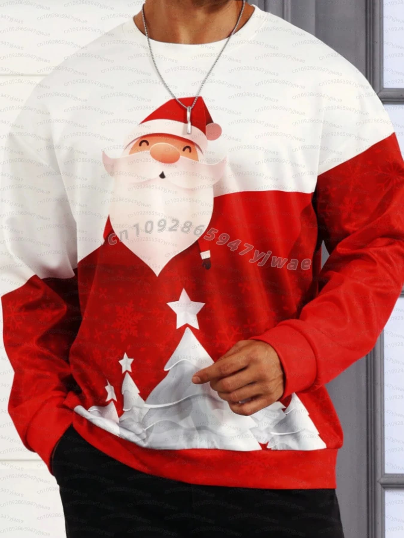 26 winter Funny Christmas Sweatshirt for Men Santa Claus men women Streetwear Loose Sweatshirt Merry Christmas Holiday hoodies