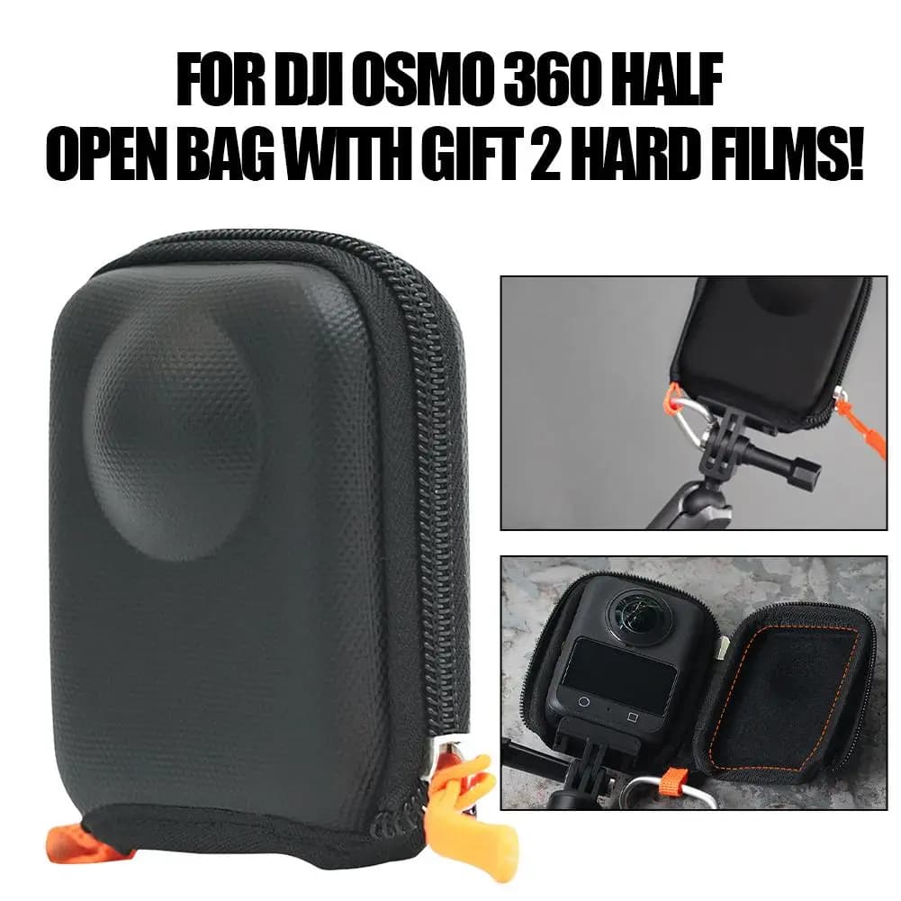 Custodia da trasporto per DJI Osmo 360 Borsa da trasporto compatta per accessori DJI Osmo 360 Mezza cerniera per accessorio treppiede selfie stick