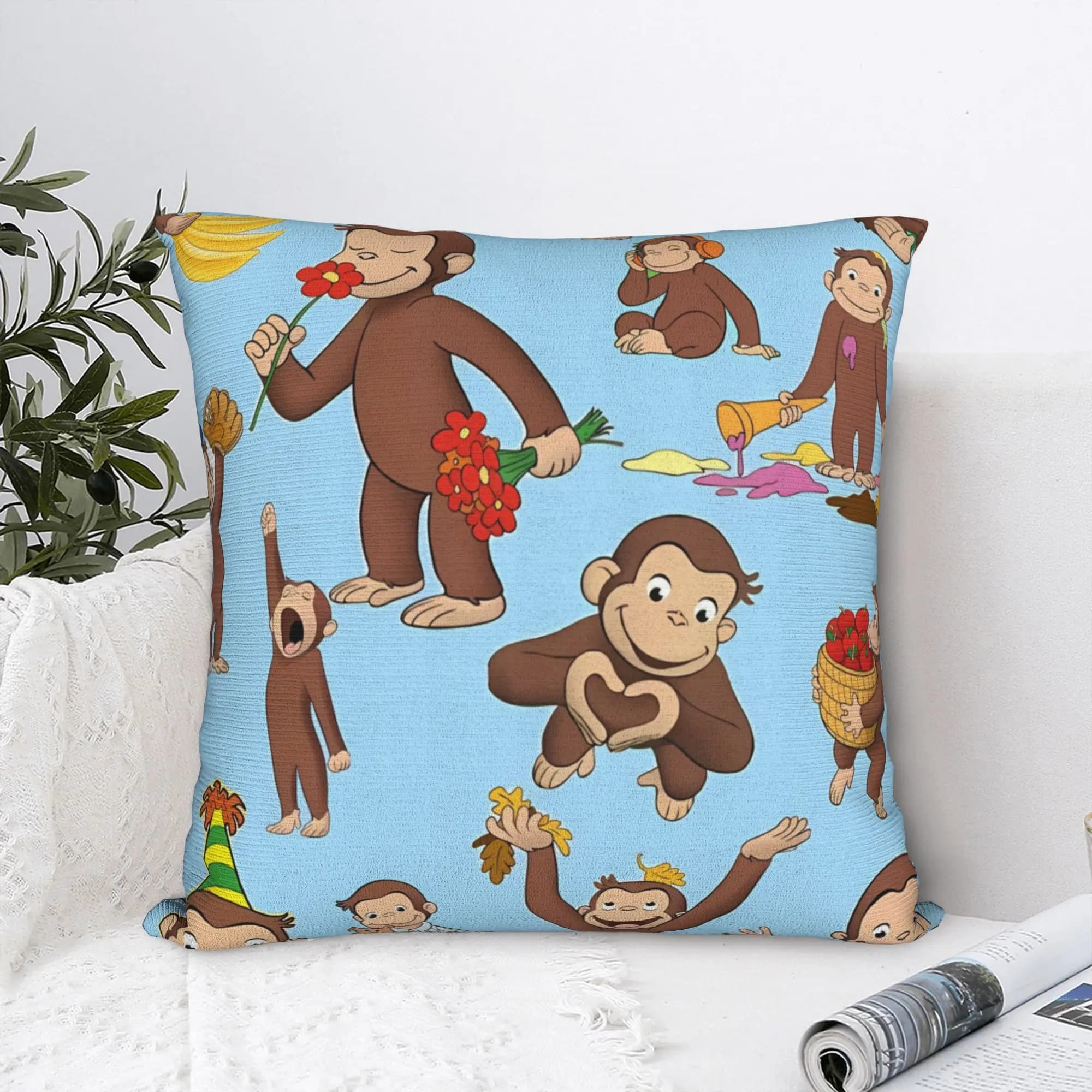Pillow Case Curious George-s Graphic Pillow Cover For Sofa Home Decor Fashion Pillowcases