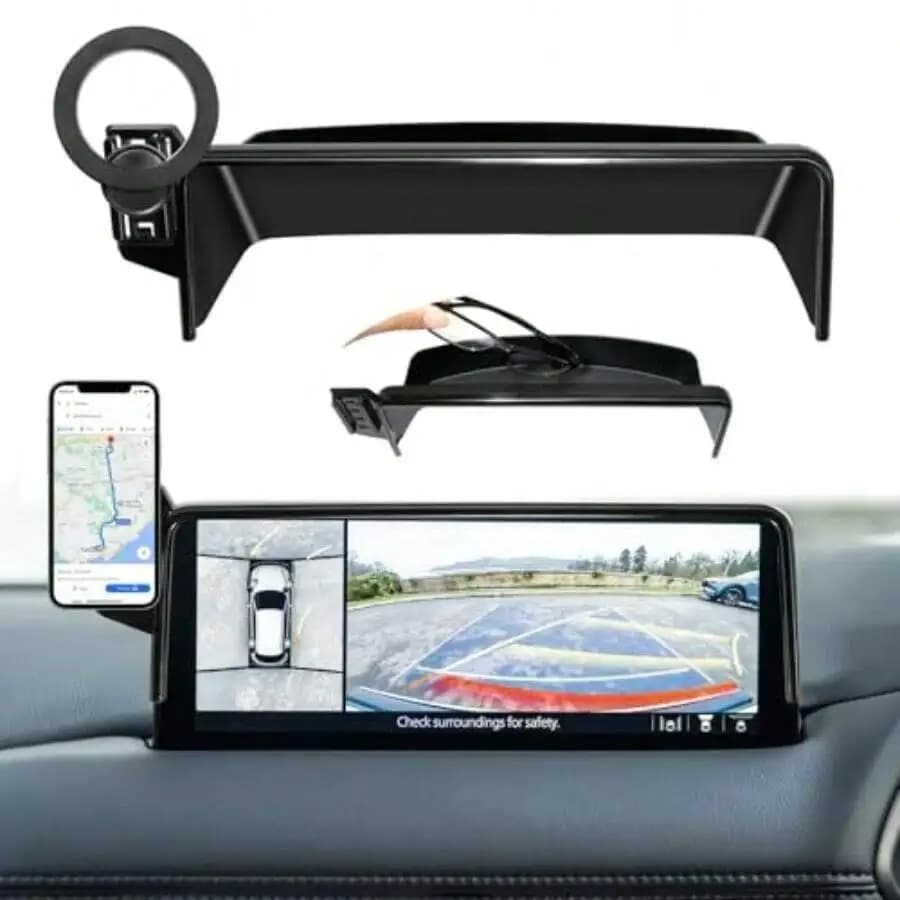 Zfor MagSafe Car Phone Holder For 2021-2025 CX5 CX-5 Accories Magnetic Phone Holder 360° Cell Phone Mount With Sunglasses