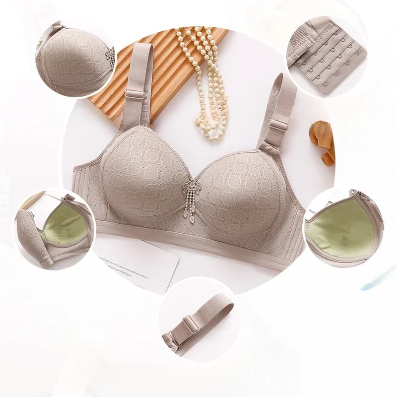 Nuove donne reggiseno push-up con filo copertura completa reggiseno intimo donna wireless plus size tazza piena 36-46 tazza BC 4 gancio camicetta