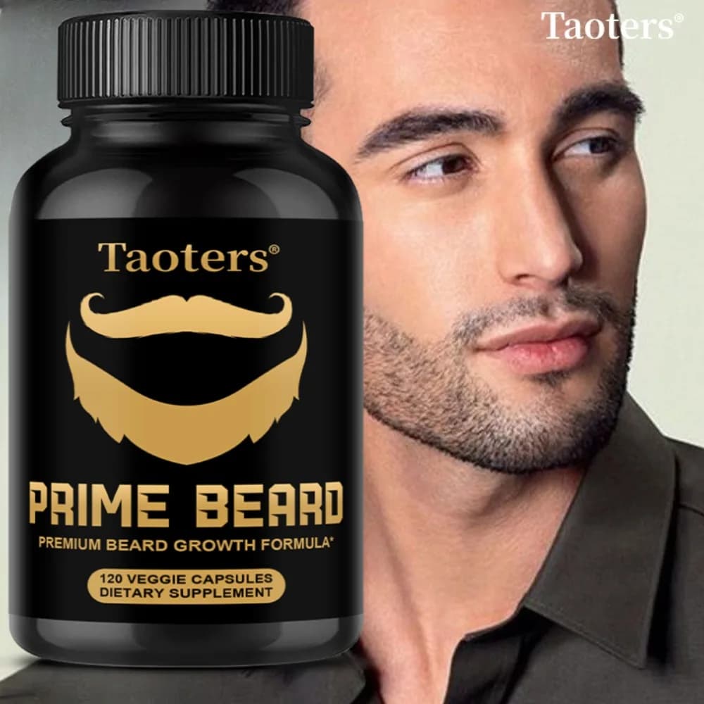 Multivitaminici per la Crescita della Barba con Biotina 10.000mcg, Vitamina C, Vitamina E e Zinco - Supporto per una Barba Spessa e Forte