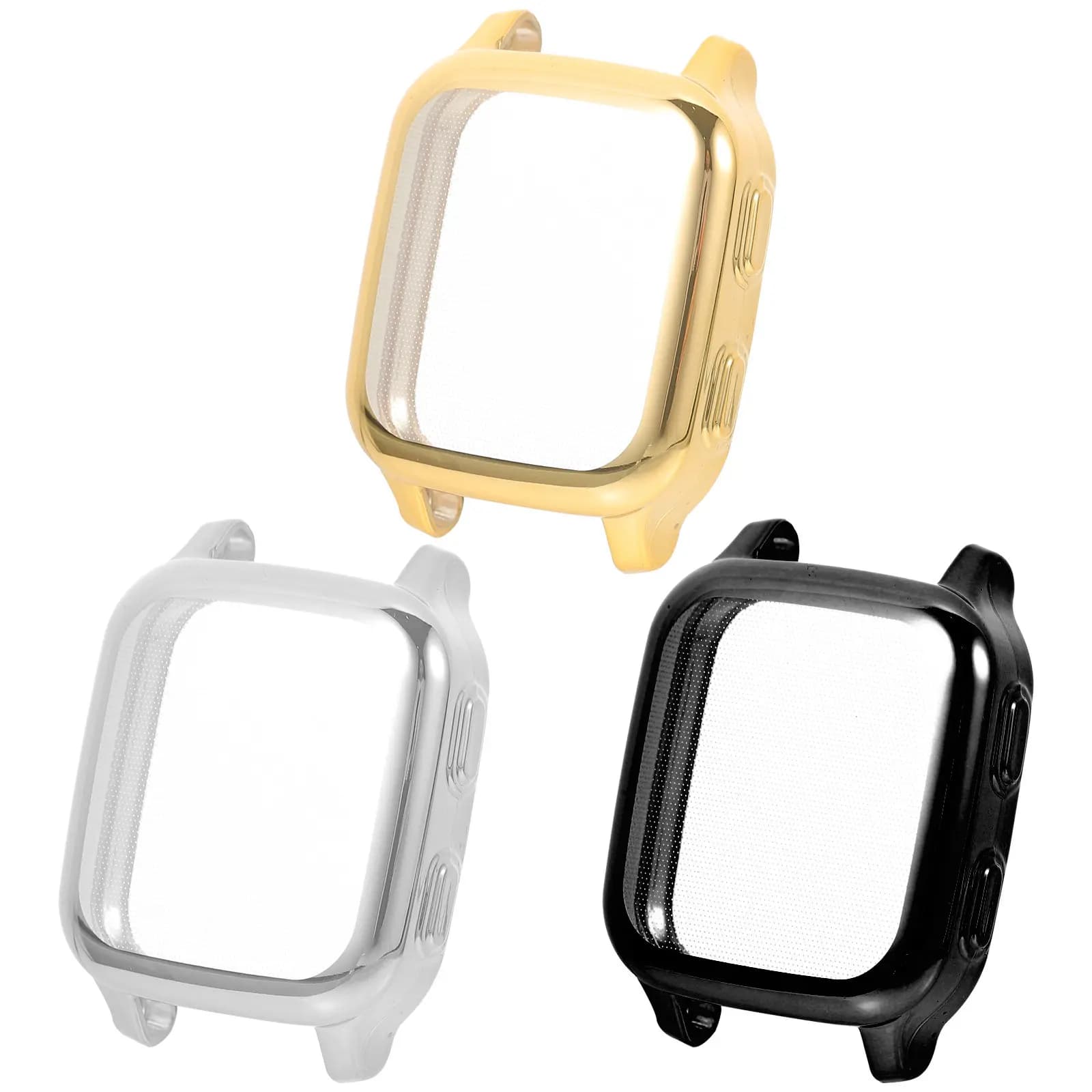 3Pcs Watch Protector Case Cover Tough Protective Shell Scratch Resistant Compatible for Garmin Venu Smartwatch Screen