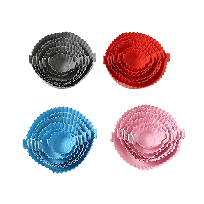 Cestello in silicone per friggitrice ad aria, riutilizzabile, stampo in silicone per forno, per pizza e pollo fritto, accessori per friggitrice ad aria