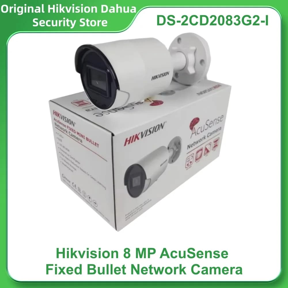 Hikvision DS-2CD2083G2-I 8MP AcuSense Fixed Bullet Network Camera H.265+ 120 dB WDR Human and Vehicle Classification IP67