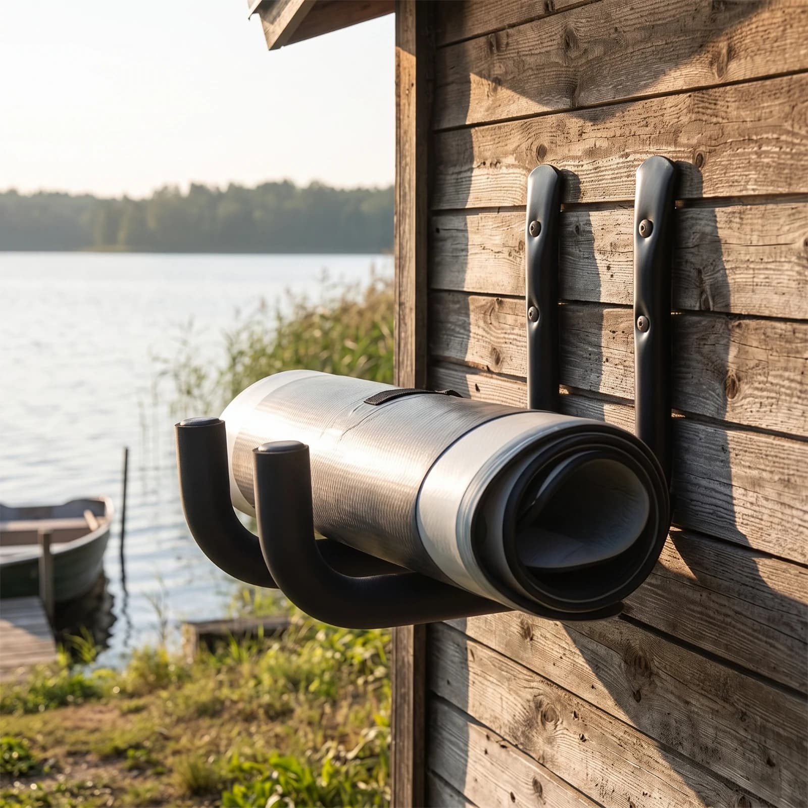 Kayak Rack Padded Paddle Board Rack Kayak Carrier Wall Mount Paddle Board Carrier Heavy Duty for Kayakers, Garage, Outdoor