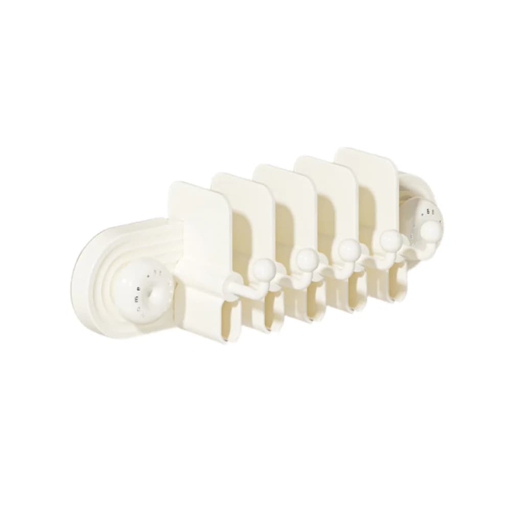 Suction Cup Toothpaste Storage Holder Adjustable Baffle Large Capacity Wall Mounted Storage Rack Space Saving with Hooks