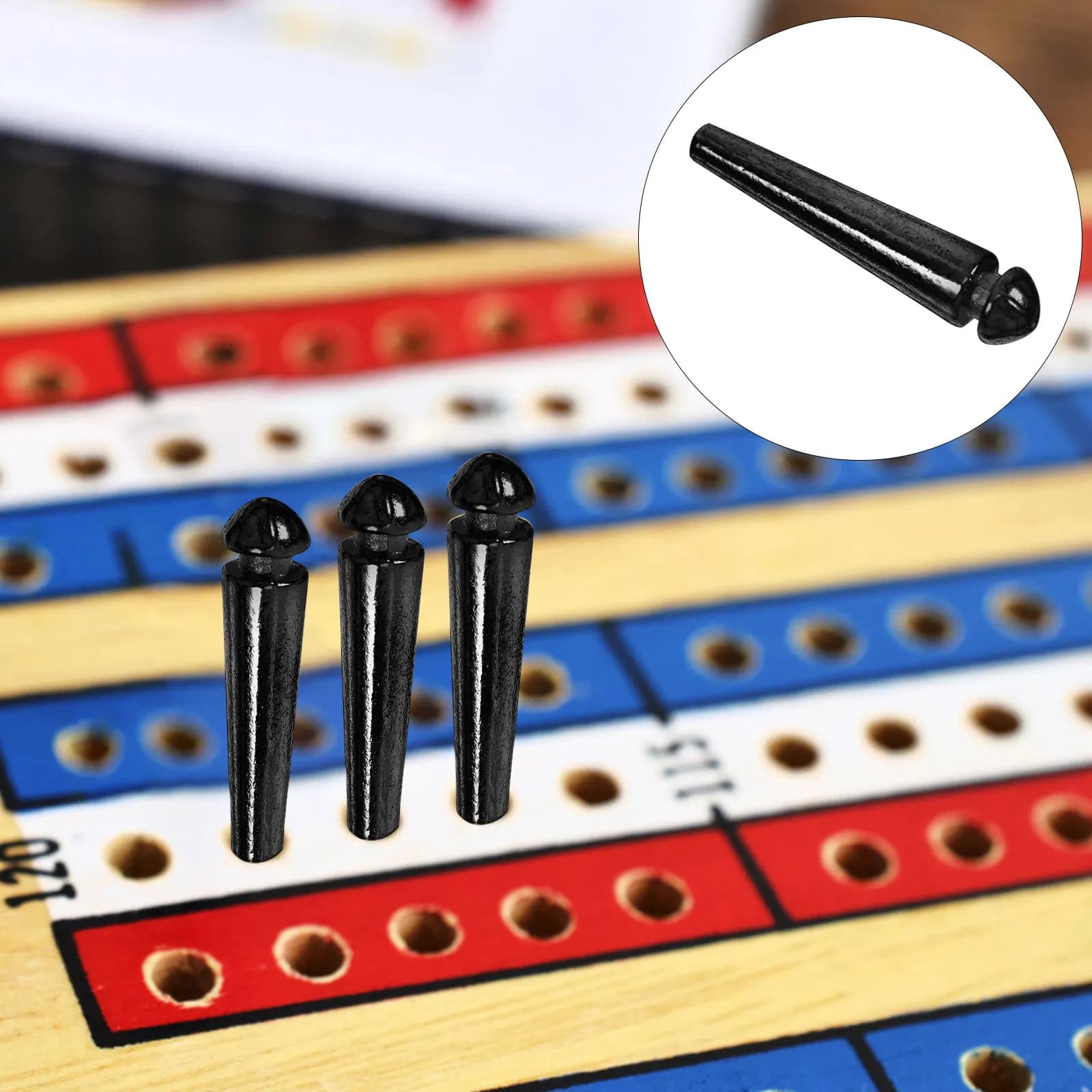 Set di 100 Pezzi in Metallo per Punteggio Cribbage, Chiodi Robusti per Punteggio Giochi di Carte, Portatili per Scacchi, Carte, Sala Giochi, Uso Alberghiero