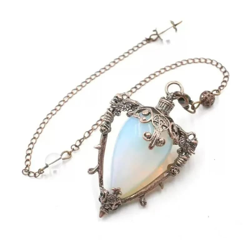 Grande Pendolo in Pietra Naturale, Cristalli per Divinazione, Opale, Lapislazzuli, Quarzo Rosa, Pendoli Reiki, Prodotto Spirituale X210 Nuovo