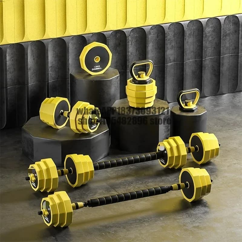 Dumbbell Men's Fitness Home Barbell Combination Kettlebell Exercise Kit Dormitory Women's Bag Iron Equipment Adjustable Weight