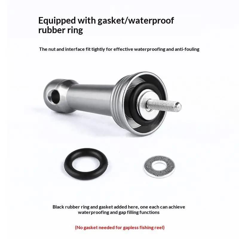 New Fishing Wheel Balance Rod Universal Aluminum Fishing Reel Balancers Insertion In/Screw In Stand With Gasket Rubber Rings
