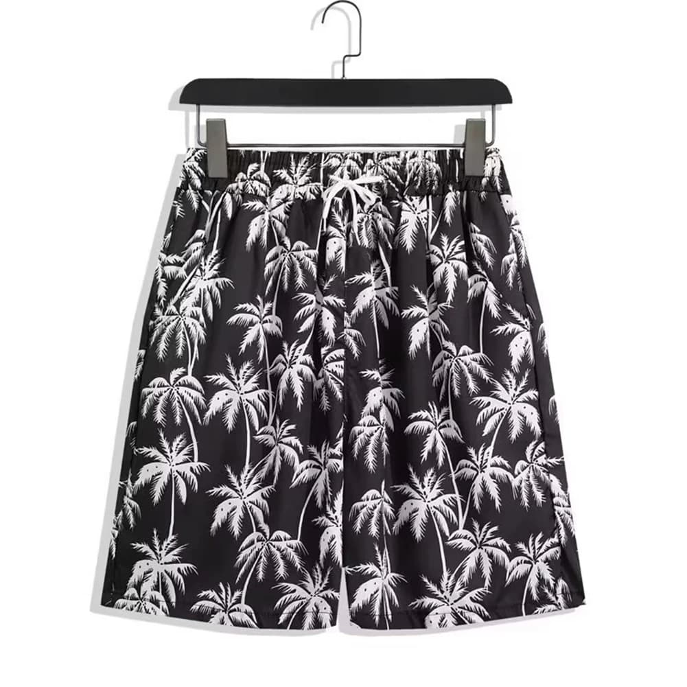 Beach Vacation L Men Beach Shorts Comfortable Beach Wear Shorts Cotton Summer Vacation Shorts Polyester Fabric Print Pattern