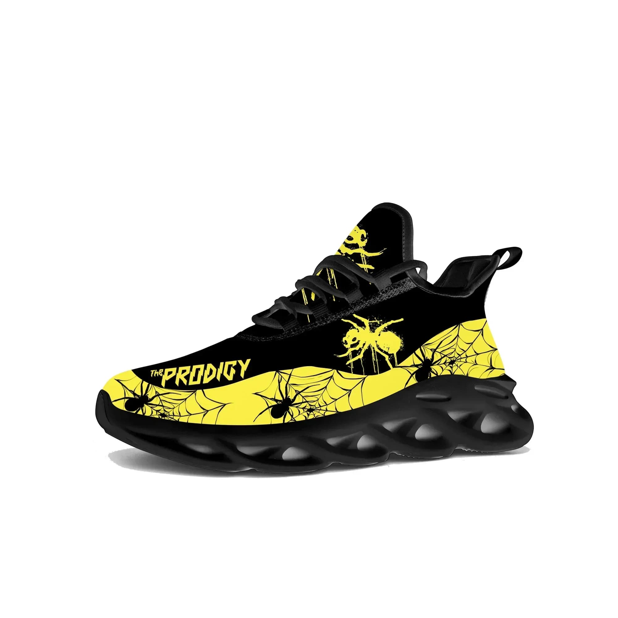 The Prodigy Rock Band Pop Flats Sneakers Scarpe Sportive da Corsa Uomo Donna con Lacci in Mesh Calzature su Misura Nere