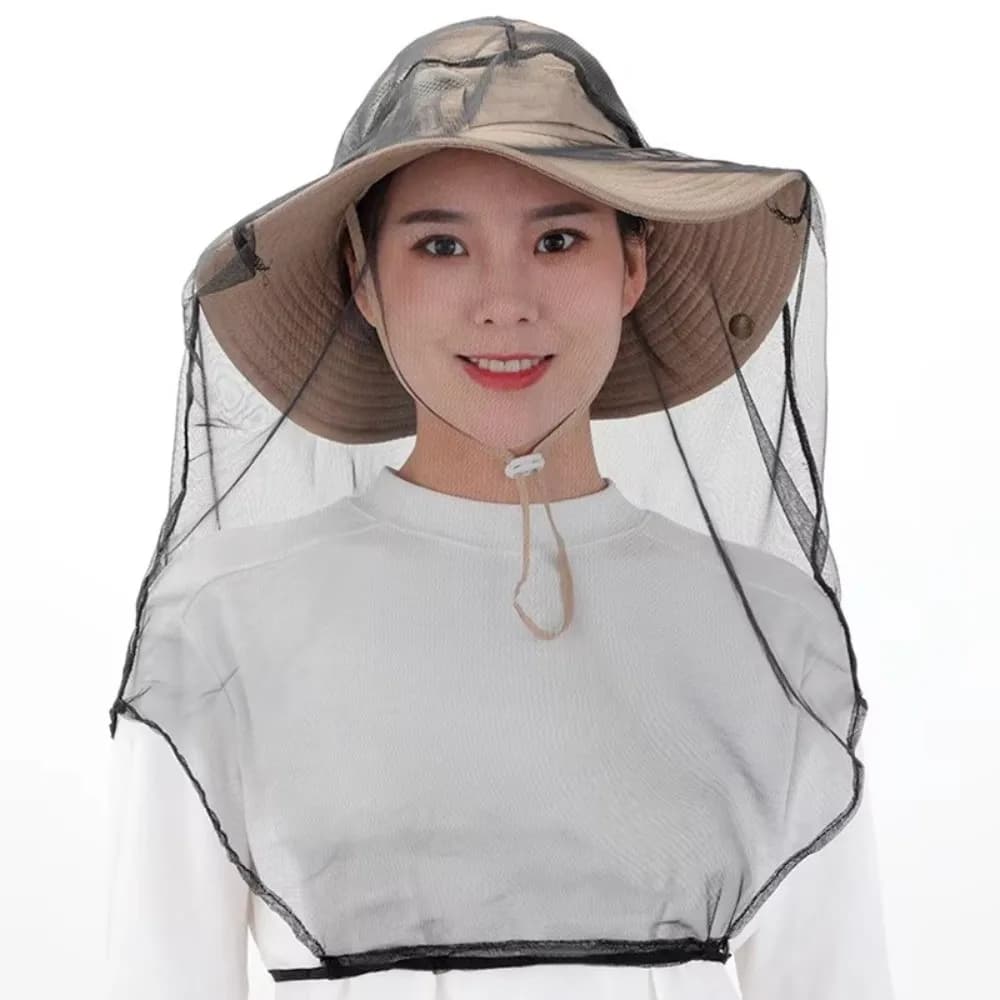 Cappello da Pesca con Rete Anti-Insetti e Zanzare, Protezione Anti-Ape, Velo Anti-Zanzare per Esterni