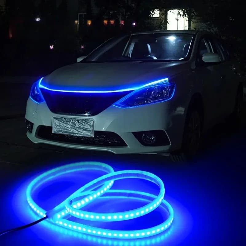 Barra luminosa atmosferica per cofano auto a LED Illuminazione decorativa per esterni per auto impermeabile Fari decorativi Luce ambientale 12V universale