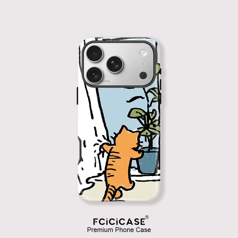 Fcicicase Per iPhone 17 Air Cute Cartoon Cat Pattern Cassa Del Telefono Per iPhone 17 Pro Max 12 13 11 16 15 14 Plus Per Magsafe Capa