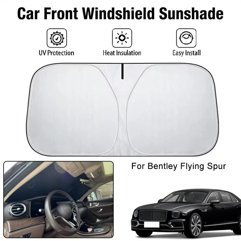 Parasole per parabrezza anteriore per auto, per Bentley Flying Spur, blocco UV, isolamento termico, accessorio per protezione solare per interni auto