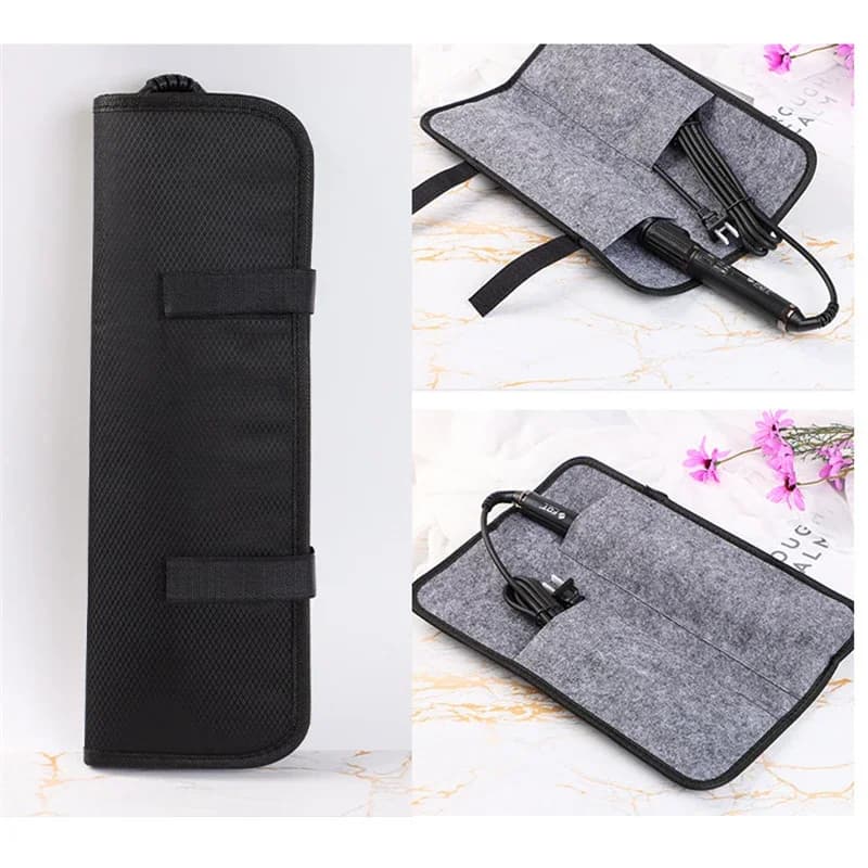 Storage bag for hair plate for iron curlers Hair case Hair plate for curlers Iron case Heat resistant Mat