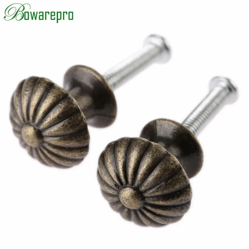 2 Pezzi Maniglie Mini Rotonde per Mobili, Maniglia per Armadio in Bronzo Antico, Decorativa, Piccola, per Scatole di Gioielli, Cassetti, Armadietti, Pomello 18*17mm