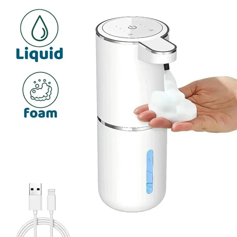 Auto Touchless Foam Gel Soap Outlet Unit, USB Recharge Proximity Sensing Dosing Station Household Bathroom Sanitary Supply