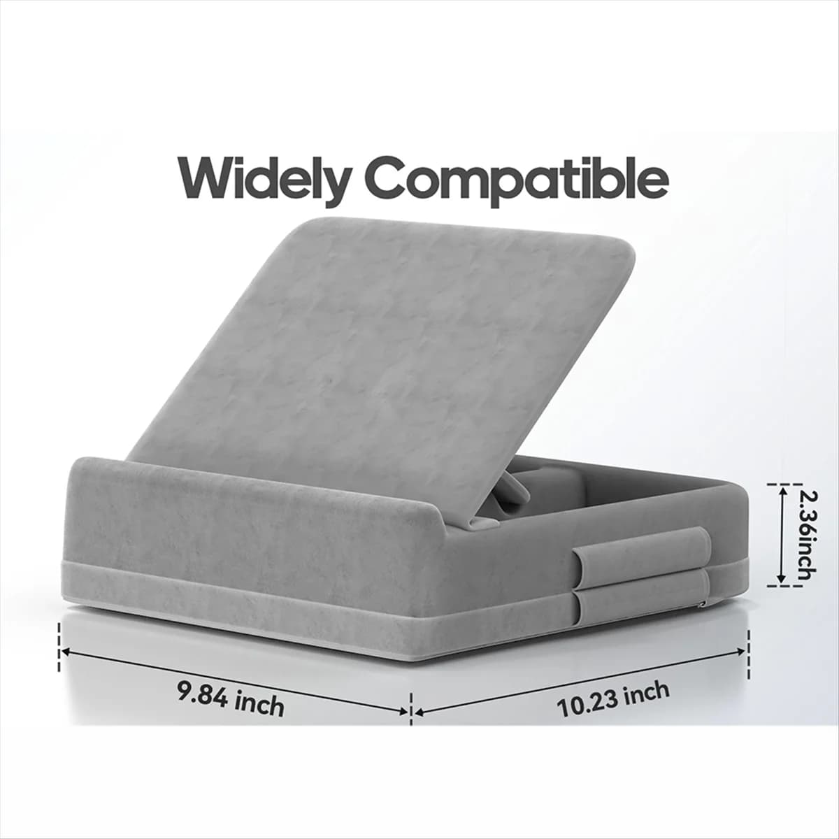 XYFHA Supporto per cuscino per tablet con supporto pieghevole per riporre l'angolo regolabile Dock morbido per letto, laptop e scrivania Grigio