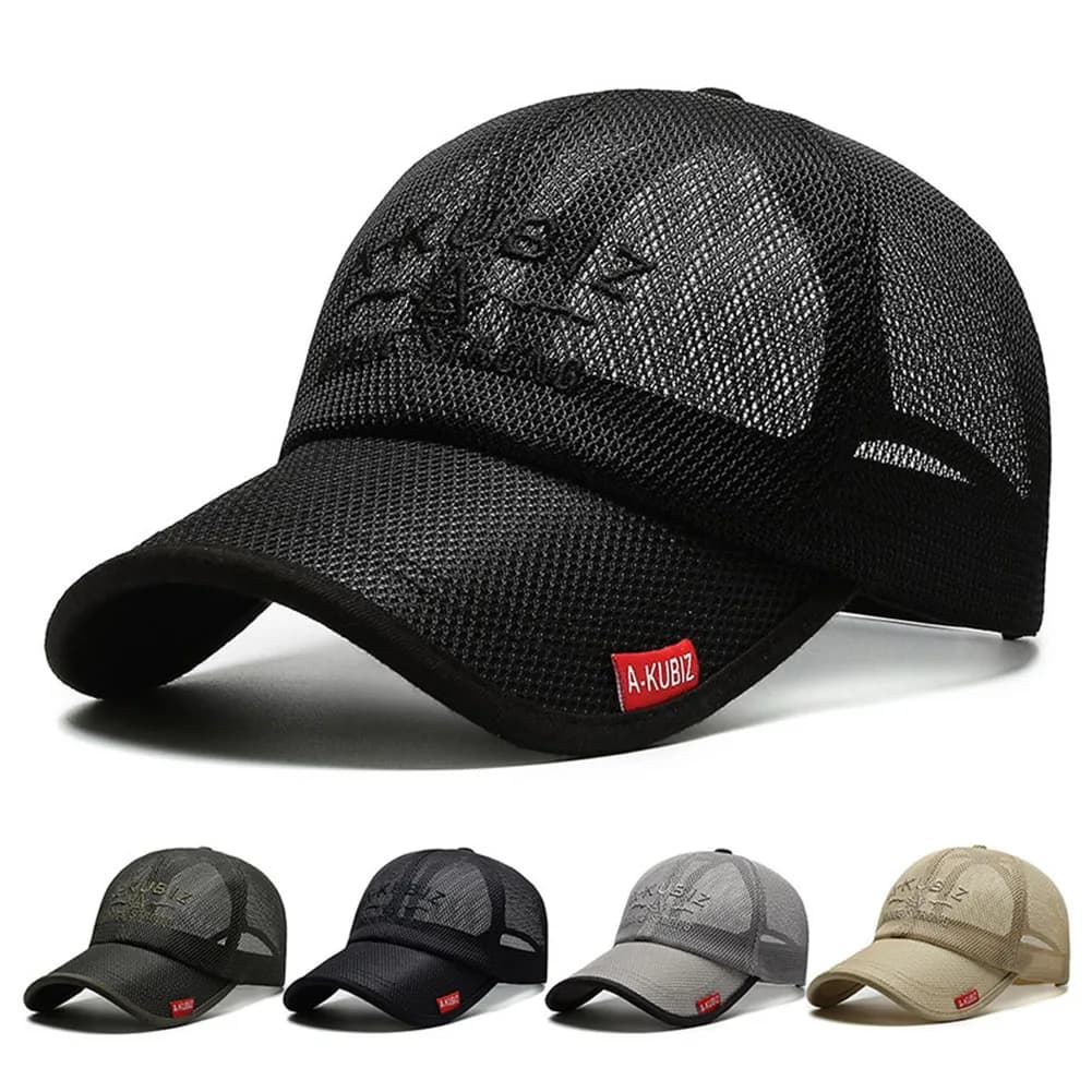 Protezione solare esterna Cappellini in rete traspirante Protezione UV estiva Pesca Campeggio Escursionismo Cappello da viaggio per uomo Donna Berretto da baseball sportivo