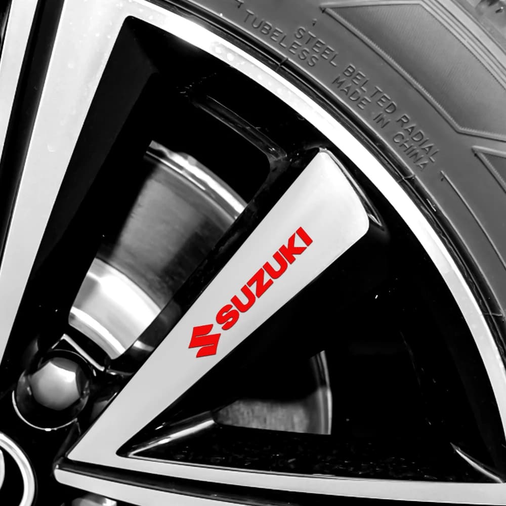 4pcs PVC Car Wheel Rim Door Handle Decoration Stickers For Suzuki Swift Vitara Grand Jimny SX4 Alto Samurai Auto Accessories