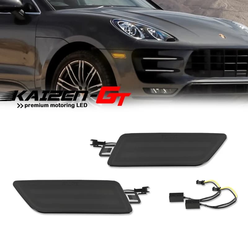 Car LED Front Fender Side Marker Turn Signal Lights Parking Lights Clearance Lights For Porsche Macan Type 95B 2014-2024 12V