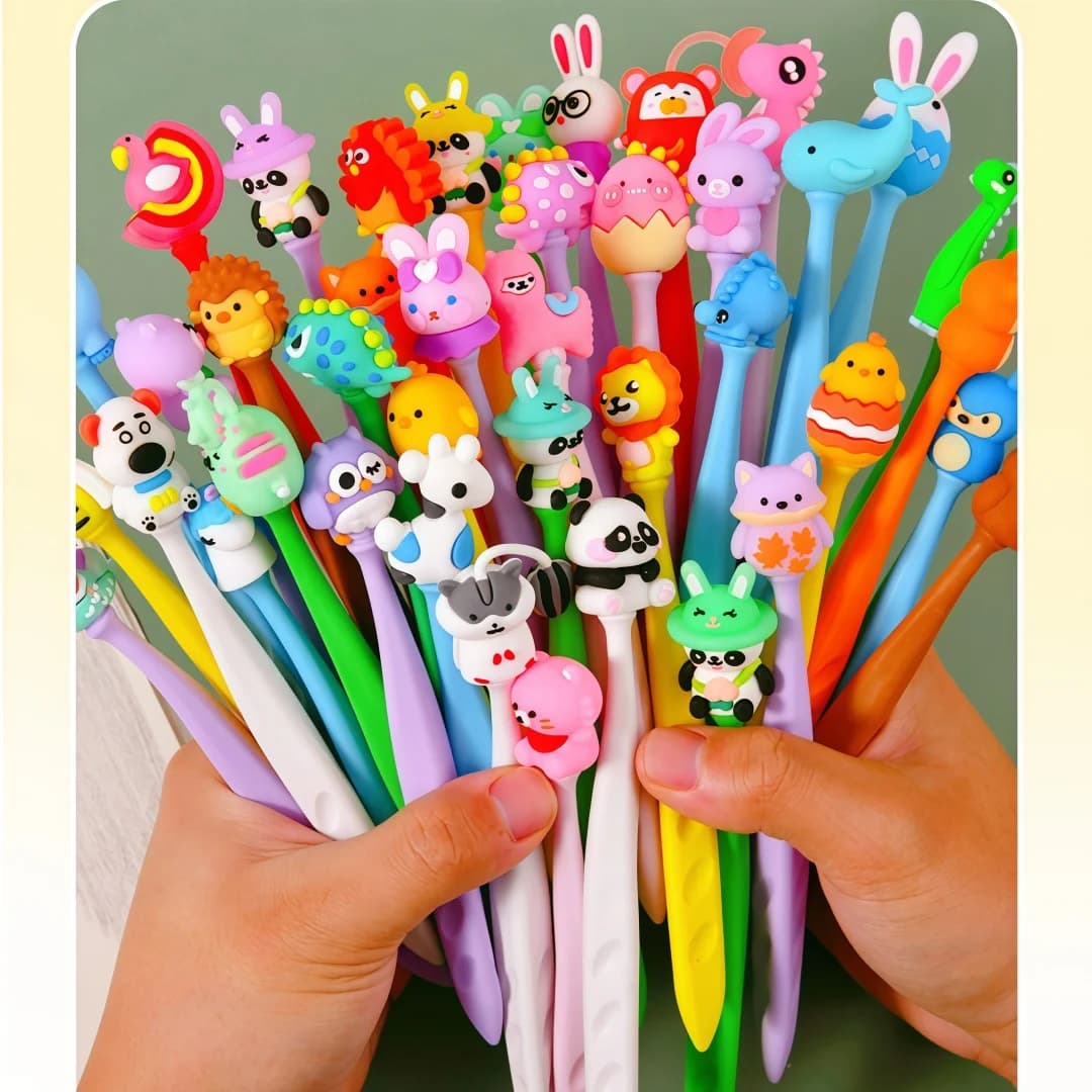 1/3/5/10Pcs Creative Colorful Animal Hole Eraser Cute Traceless Many Styles Available for Kids And Office Supplies